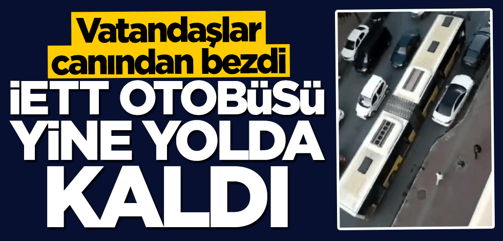 Yolda kalan İETT otobüsü trafiği felç etti