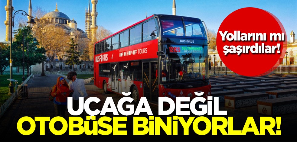 Yollarını mı şaşırdılar! Uçağa değil otobüse biniyorlar!