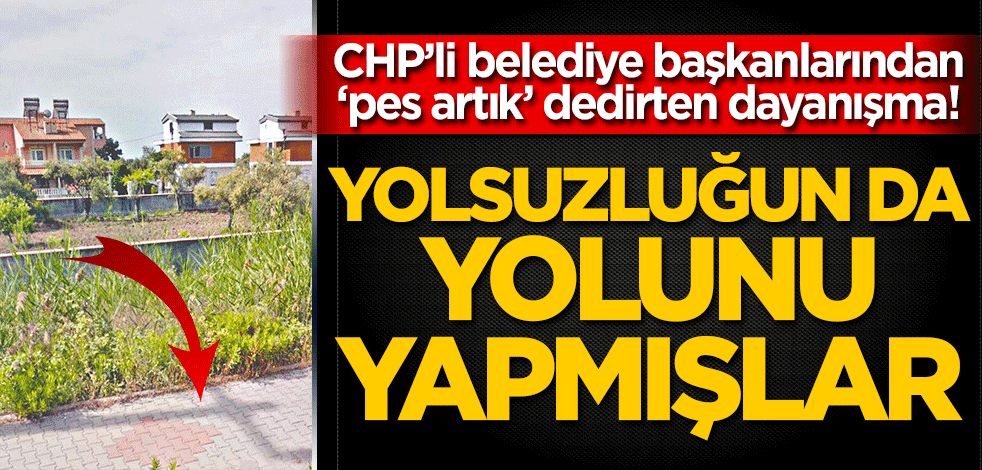 Yolsuzluğun da yolunu yapmışlar