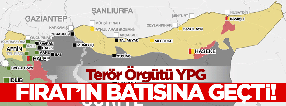 YPG, Fırat'ın batısına geçti!