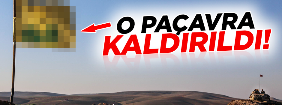 YPG paçavrası indirildi