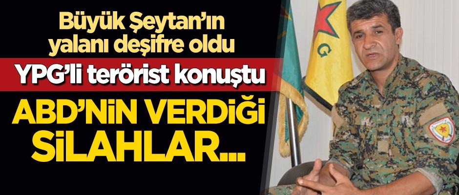 YPG'li terörist konuştu: ABD'nin verdiği silahlar...