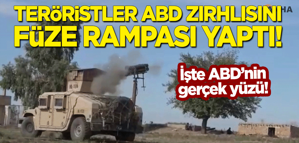 YPG'li teröristler ABD zırhlısını 'füze rampası' yaptı!