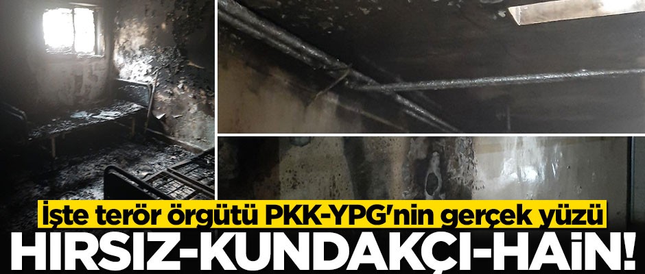 YPG'li teröristler Tel Abyad hastanesini yakıp talan etti
