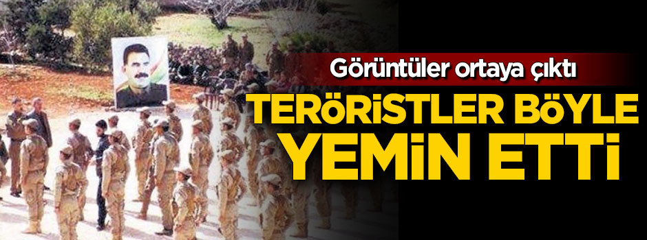 YPG'li teröristler yemin töreni düzenledi
