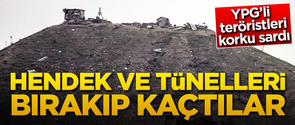 YPG'li teröristleri korku sardı! Mevzileri bırakıp kaçtılar