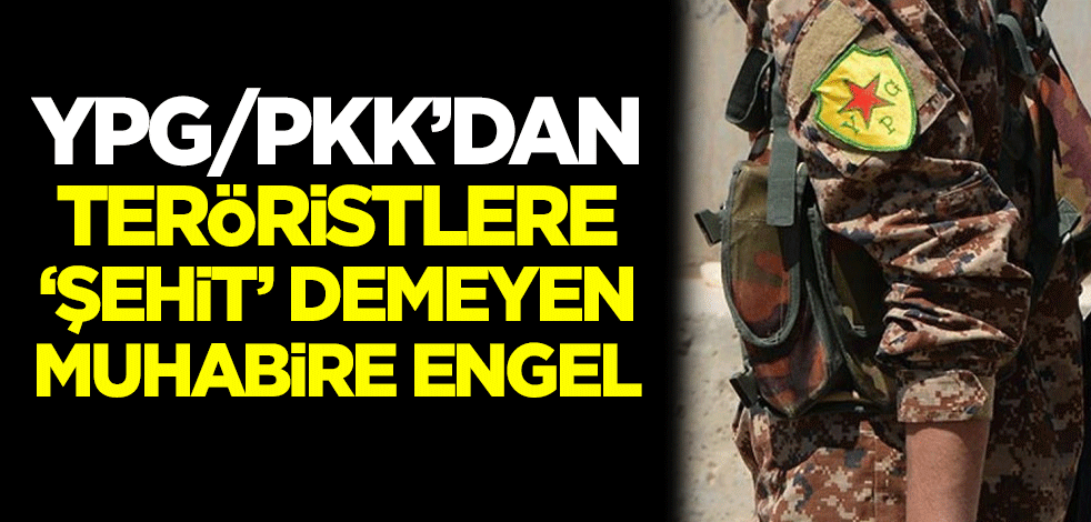 YPG/PKK'dan teröristlere 'şehit' demeyen muhabire engel