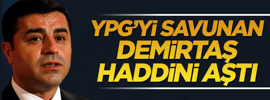 YPG'yi savunan Demirtaş haddini aştı