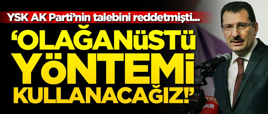 YSK reddetmişti... AK Parti'den açıklama!