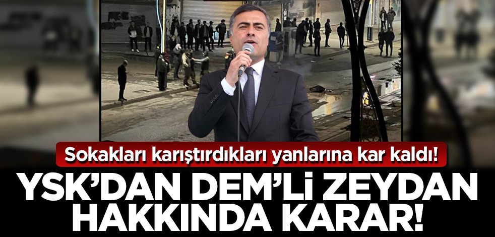 YSK'dan Abdullah Zeydan hakkında karar!