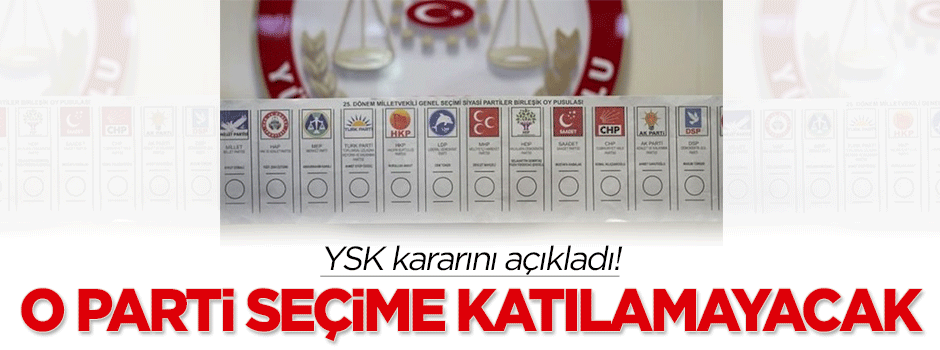 YSK'dan TURK Parti kararı!