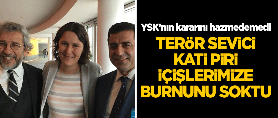 YSK'nın kararını hazmedemeyen PKK sevici Kati Piri yine içişlerimize burnunu soktu!