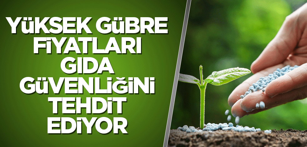 Yüksek gübre fiyatları gıda güvenliğini tehdit ediyor