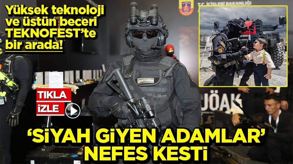 Yüksek teknoloji ve üstün beceri TEKNOFEST’te bir arada! Siyah giyen adamlar nefes kesti