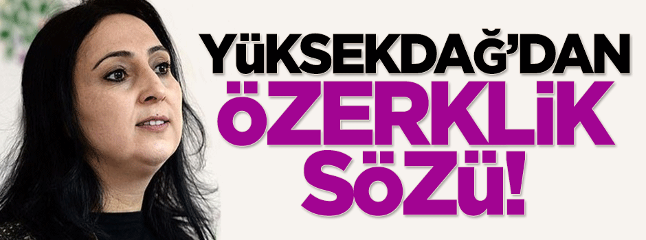Yüksekdağ'dan 'özerklik' sözü