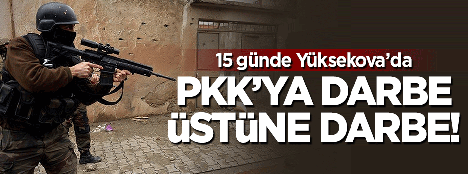Yüksekova'da PKK'ya darbe üstüne darbe!