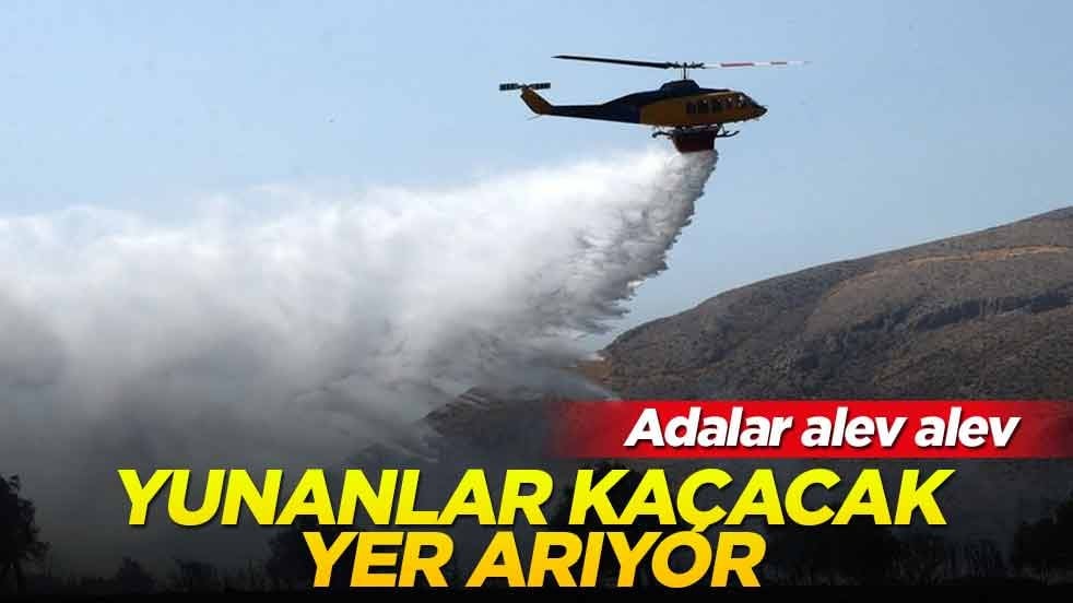 Yunan adaları alev alev! Halk kaçacak yer arıyor