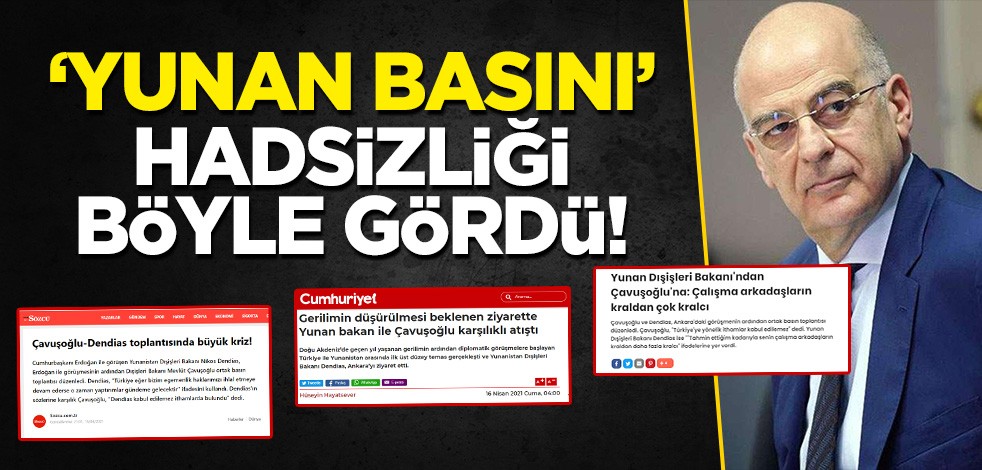 'Yunan basını' Yunan Bakan'ın haddi aşan çıkışını böyle gördü!