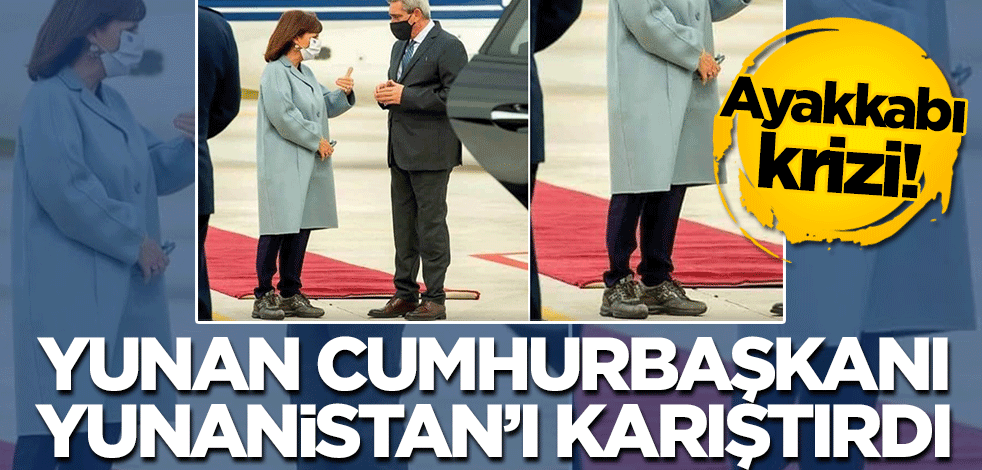 Yunan cumhurbaşkanının ayakkabısı Yunanistan'ı karıştırdı!