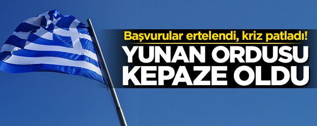 Yunan ordusunda postal ve üniforma krizi