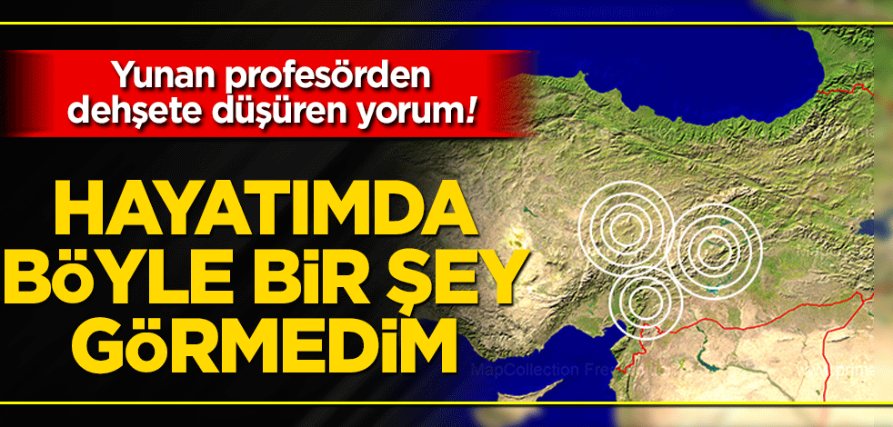 Yunan profesörden dehşete düşüren yorum! Hayatımda böyle bir şey görmedim