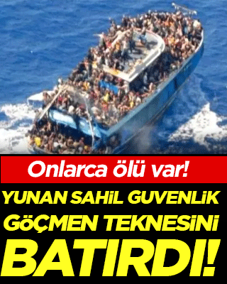 Yunanistan göçmen botunu batırdı!