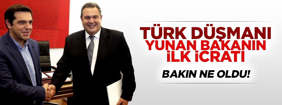 Yunan Savunma Bakanı'nın ilk icraatı Kardak’a çelenk bırakmak!