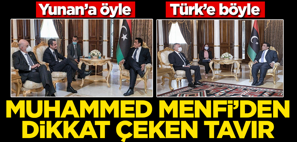 Yunan'a öyle, Türk'e böyle! Muhammed Menfi'den dikkat çeken tavır