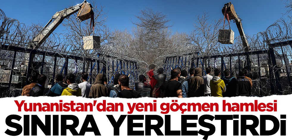 Yunanistan sınır kapısına beton bloklar yerleştirdi