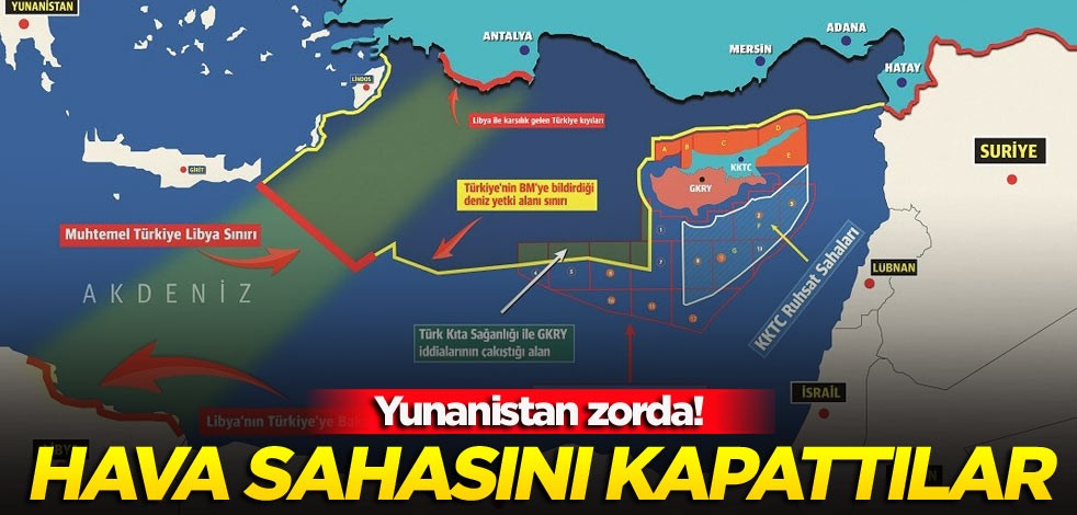 Yunanistan zorda! Hava sahasını kapattılar