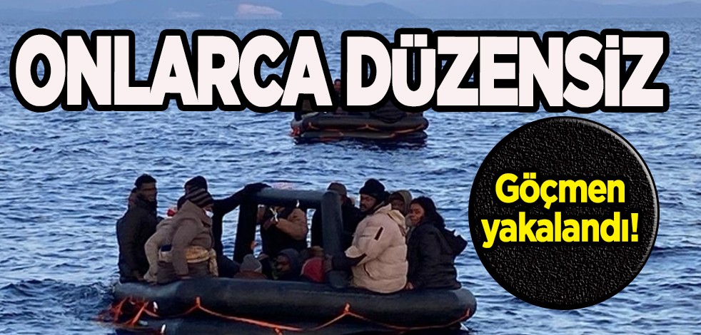 Yunanistan’dan Türkiye’ye itilen onlarca düzensiz göçmen kurtarıldı! Göçmen kaçakçısının kaçmasına izin verilmedi