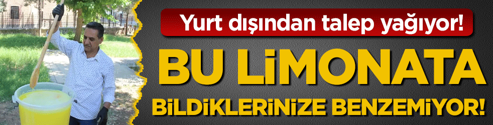  Yurt dışından talep yağıyor!: Bu limonata bildiklerinize benzemiyor!