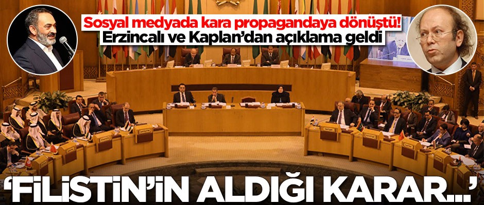 Yusuf Kaplan ve Dursun Ali Erzincanlı'dan Arap Birliği açıklaması: Filistin'in aldığı karar...