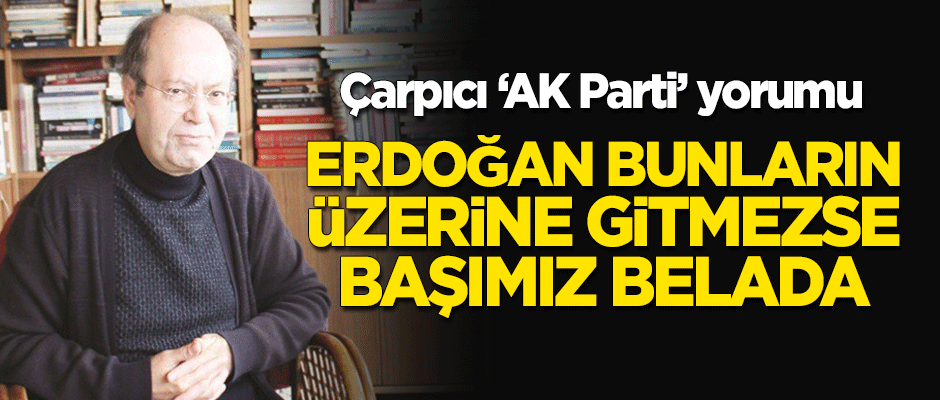 Yusuf Kaplan'dan çarpıcı 'AK Parti' yorumu: Tayyip Bey bunların üzerine gitmezse başımız belada