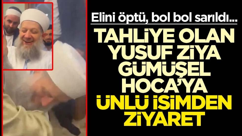 Yusuf Ziya Gümüşel hoca efendiye ünlü isimden ziyaret: Elini öptü, bol bol sarıldı