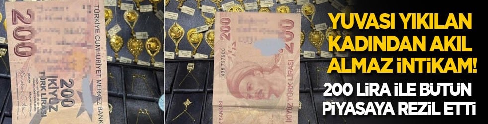 Yuvası yıkılan kadından akıl almaz intikam! 200 lira ile bütün piyasaya rezil etti
