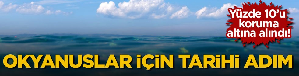 Yüzde 10’u koruma altına alındı! Okyanuslar için tarihi adım