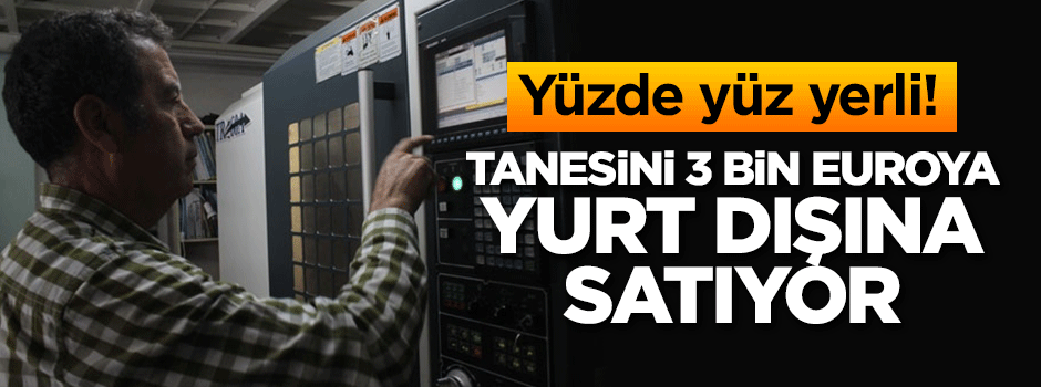 Yüzde yüz yerli! Tanesini 3 bin euroya yurt dışına satıyor
