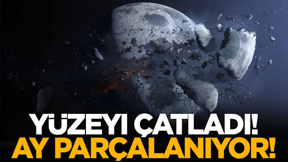 Yüzeyi çatladı! Ay parçalanıyor!