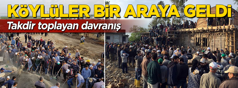 Yüzlerce köylü bir araya geldi! Bu davranış takdir topladı