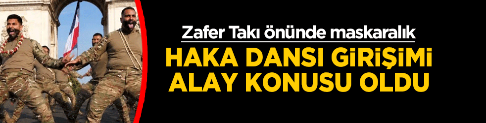 Zafer Takı önünde maskaralık: Haka dansı girişimi alay konusu oldu