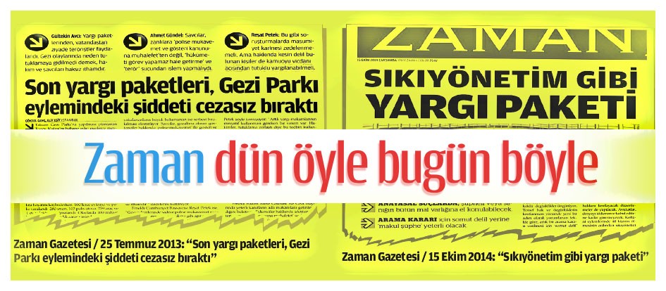 Zaman dün öyle bugün böyle