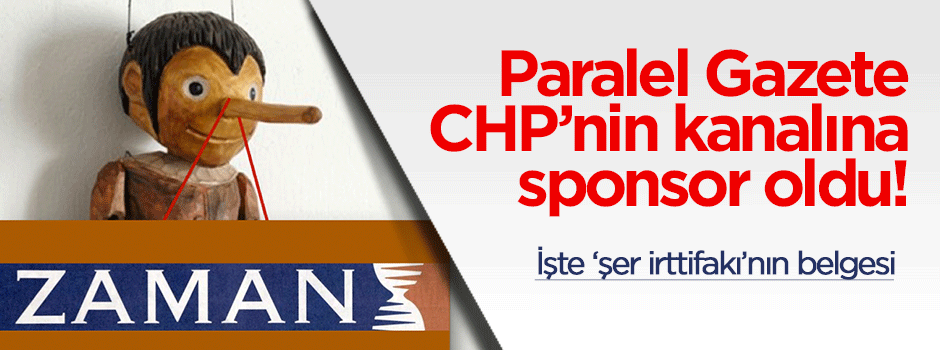 Zaman gazetesi CHP'nin kanalına reklam verdi