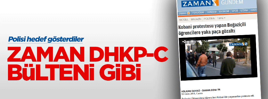 Zaman gazetesi terör örgütü DHKP-C bültenine döndü