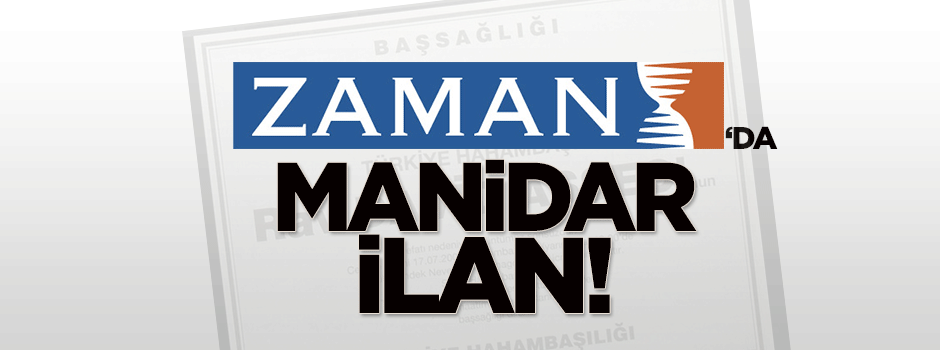 Zaman'da manidar Hahambaşı ilanı
