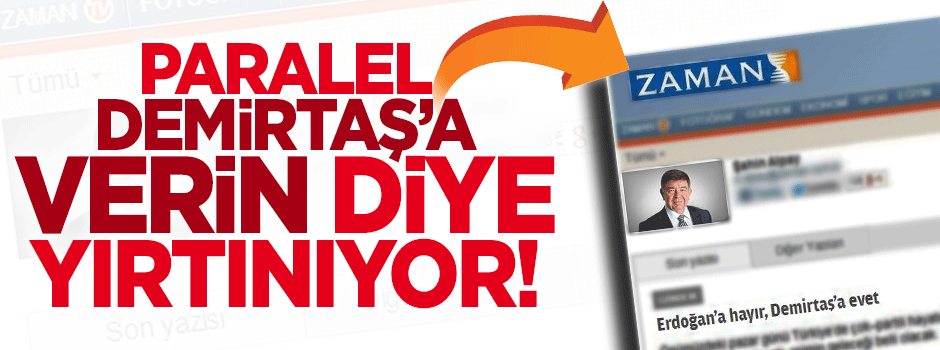 Zaman'dan, HDP'ye destek!