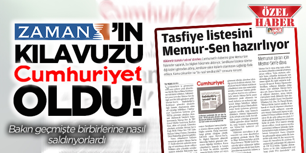 Zaman'ın kılavuzu Cumhuriyet oldu