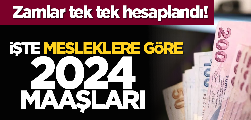 Zamlar tek tek hesaplandı! İşte mesleklere göre 2024 maaşları
