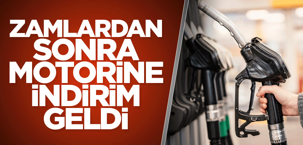 Zamlardan sonra motorine indirim geldi