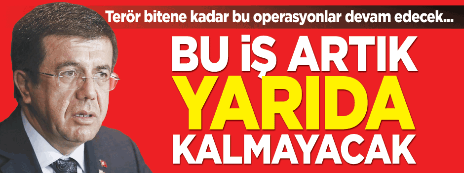 Zeybekci: Yarıda bırakılamayacak bir iş bu artık